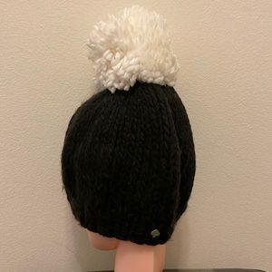 Kate Spade Black and White Pom-Pom Hat